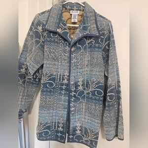 Blue and Gray Patterned Jacket